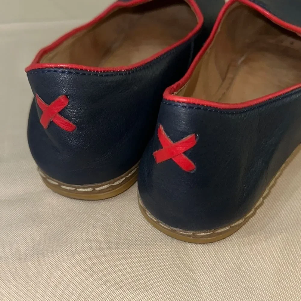 CHARIX Navy/Red Slip-On Loafers Size 40 - Picture 4 of 10